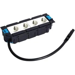 Hager GTV4RW0ROWG325 Gerätebecher mit Steckdosen 4xweiß Wieland Leitung 0,5m 3x2,5mm2