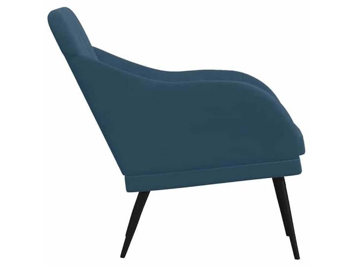 Confortable Fauteuil Bleu 63x76x80 cm avec manuel de montage Velours__21448