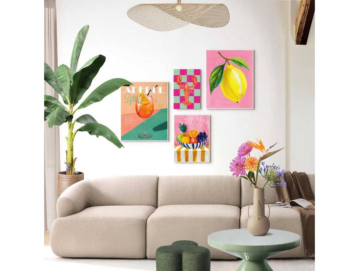 Bild mit Rahmen REINDERS Sommerset , bunt (farbe bild(er): mehrfarbig), B:40cm H:50cm T:7,3cm, MDF, Bilder, Bild mit Rahmen, Küche - Mehrfarbig - MDF - Essen und Trinken - 40x50 cm