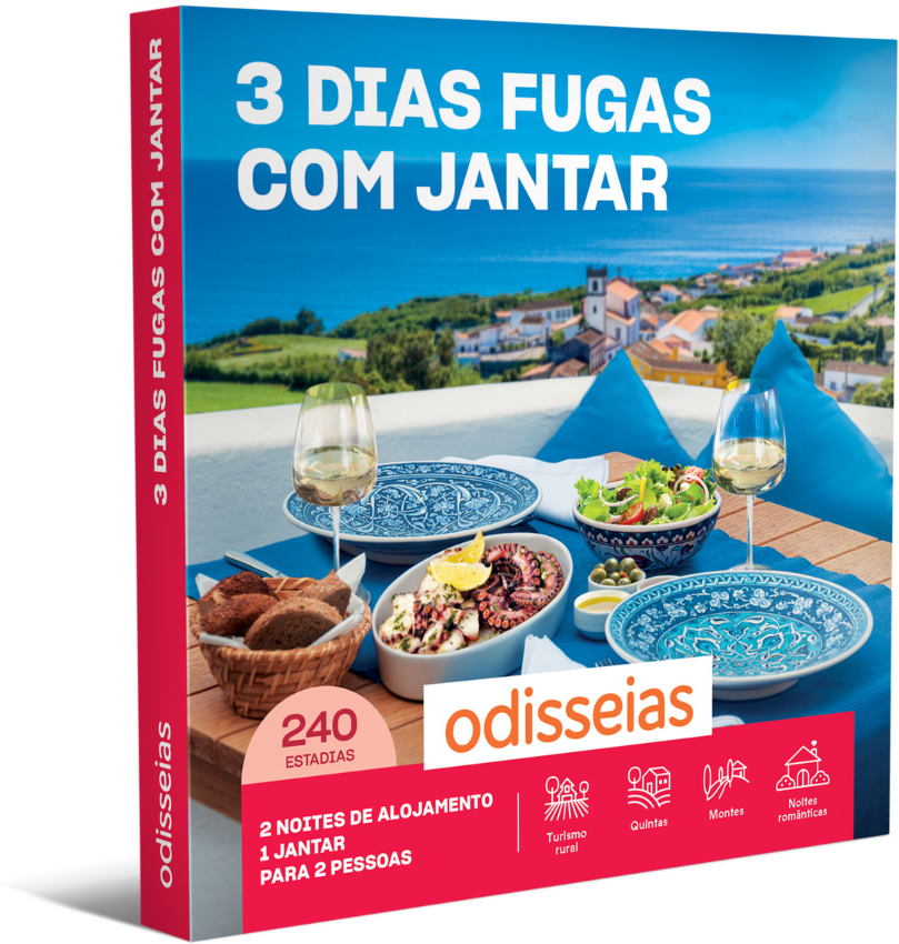 3 Dias Fugas com Jantar   240 Hotéis