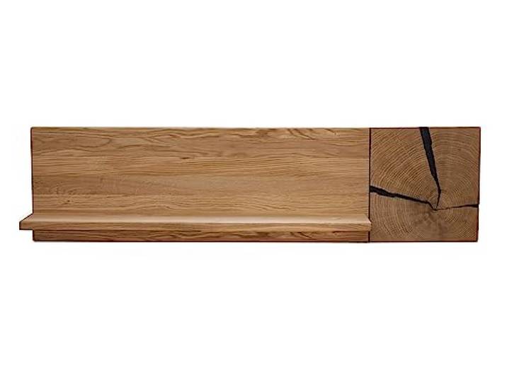 möbelando Wandboard >KM-0660< in braun aus Wildeiche massiv geölt - 90x25x8cm (BxHxT)