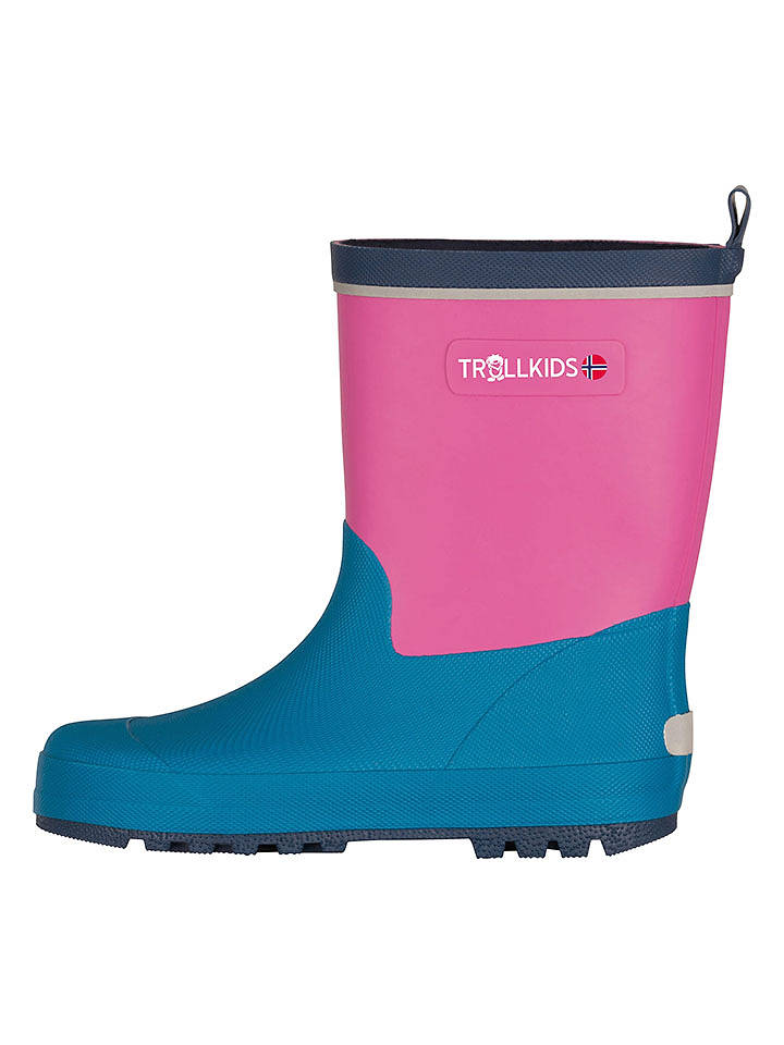 Trollkids Gummistiefel "Lysefjord" in Türkis/ Pink - 32