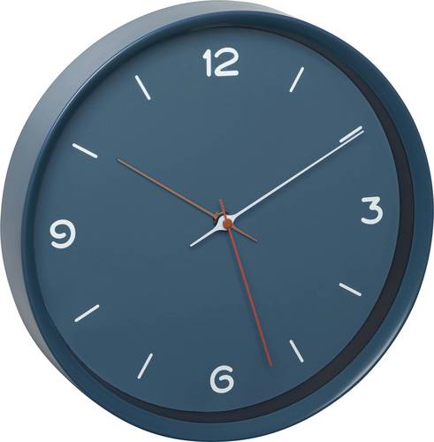 TFA Dostmann 60.3056.06 Quarz Wanduhr 309 mm x 50 mm Petrolblau