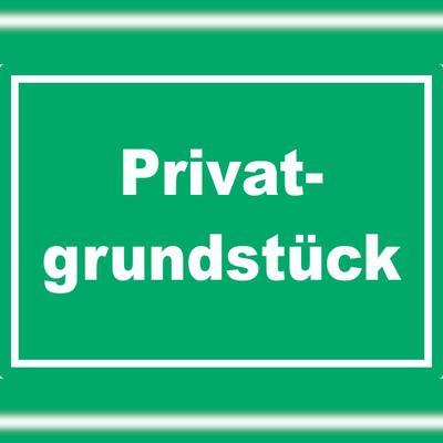 HB-Druck Privatgrundstück Aufkleber grün-weiß A8 (52x74mm)