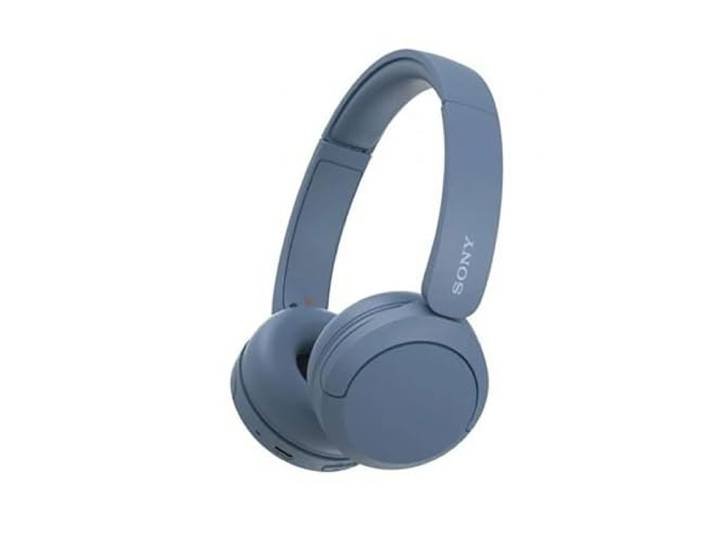 Sony WH-CH520 Draadloze Bluetooth-hoofdtelefoon, tot 50 uur batterijduur met snellaadfunctie, on-ear model, blauw
