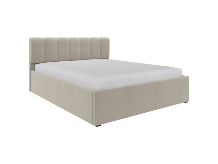 Stylife Polsterbett, Beige, Kunststoff, Buche, Schichtholz, 160x200 cm, gepolstertes Kopfteil, in verschiedenen Größen erhältlich, bodentiefer Einstieg,nicht verstellbar, Schlafzimmer, Betten, Polsterbetten