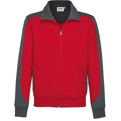Sweatjacke Contrast "Performance" 477 - 3XL - Rot