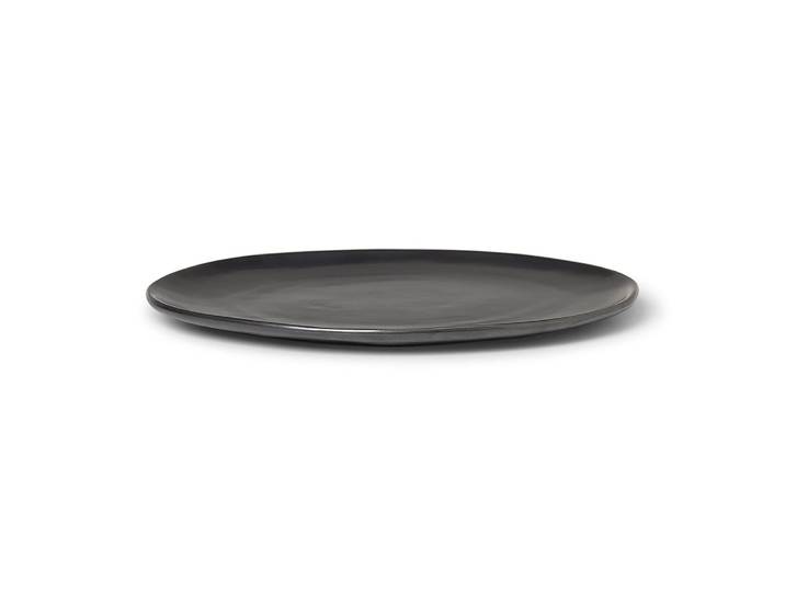 Ferm Living - Assiette Flow - Noir - Porcelaine émaillée