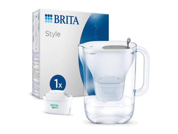 Brita Style 2.4L + Maxtra Pro All-in-1 Wasserfilter Grau