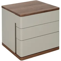 AC ANGEL CERDA Angel Cerdá Nachttisch aus grauem Holz und Nussbaum 7166C