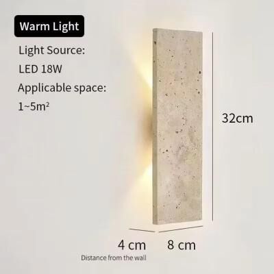 Inspire Curations Natural Stone LED Wall Lamp Waterproof Outdoor Wall Light Fixture For Modern Homes 32cm Indoor