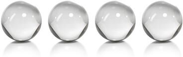 Zodax """Jacy"" 2.75"" Diameter Crystal Glass Decorative Object, Ball Shaped (Set of 4)"