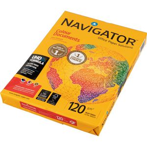 Navigator Farblaserpapier Colour Documents, A4, 120 g/m², hochweiß, satiniert, 250 Blatt