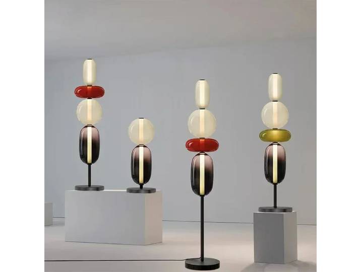 Lampadaire LED en verre coloré créatif italien pour salon chambre Table d'étude lumières de bonbons éclairage intérieur et décoration de la maison