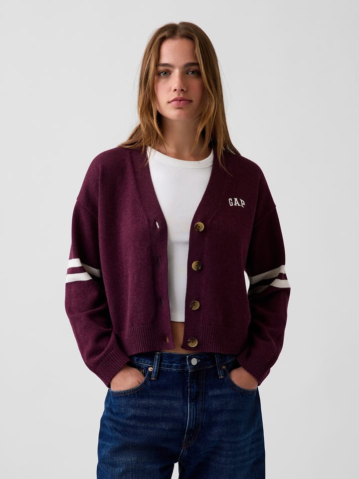 GAP Cardigan in Bordeaux - M