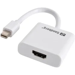 Sandberg Mini DP zu, Video Adapter, Weiss