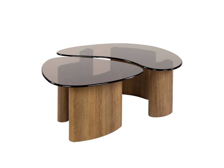 Clemento Tinto Couchtisch Bronzefarbenes Glas
