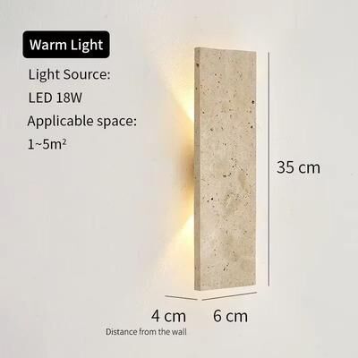 Inspired Finds StoneGlow Natural Stone LED Wall Light Elegant Outdoor Waterproof Exterior Wall Lamp 13.78 Inches indoor