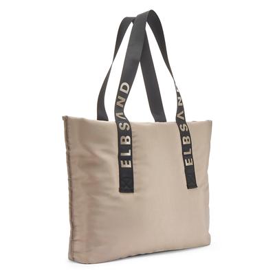 Shopper ELBSAND "Schultertasche, Henkeltasche", Damen, Gr. B/H/T: 40cm x 35cm x 10cm, beige (sand), Stoff, Textil, unifarben, Taschen Shopper, große Handtasche, Tragetasche, Einkaufstasche, Badetasche VEGAN
