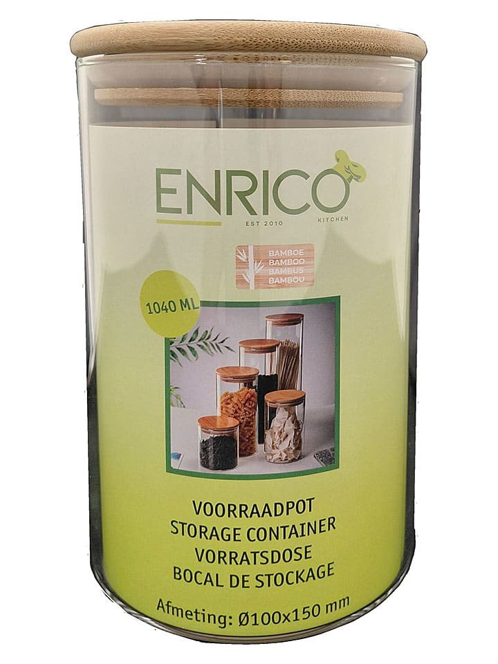 mesa Vorratsglas "Enrico" in Hellbraun/ Transparent - 1040 ml - onesize