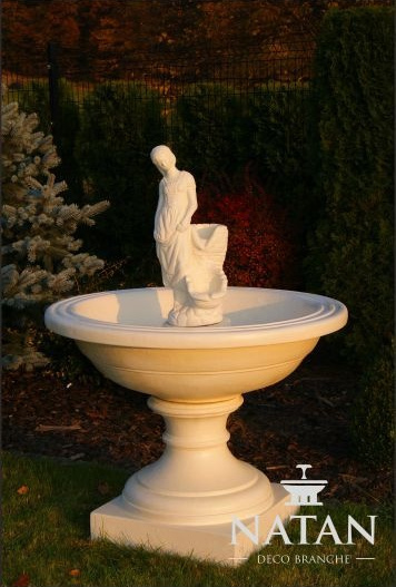 Springbrunnen Garten Teich Brunnen 136cm Steinbrunnen Gartenbrunnen Fontaine
