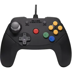 Retro Fighters Retro-Fighters - Brawler64 Wired Controller - Black, Gaming Controller, Schwarz
