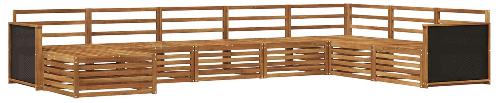 Outdoor-Sofagarnitur 8 pcs Natur