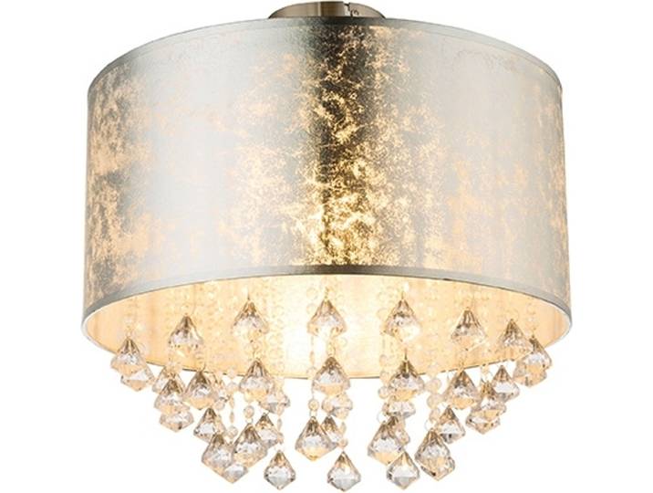 Globo Lighting Plafonnier en métal nickel mat\, 1x E27