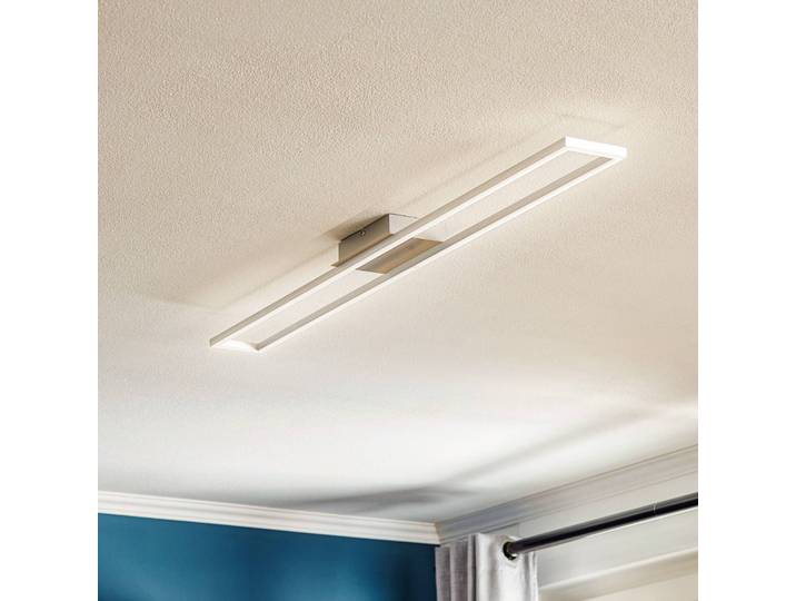 Briloner LED Deckenlampe Frame, dimmbar, alu / grau / zink, für Wohn- / Esszimmer, Metall, Modern, LED Deckenleuchte