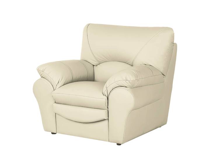 Sessel Kunstleder Beige/Ecru Kunstleder Solis 105 x 92 x 85cm