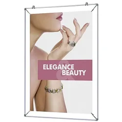 Showdown Displays Spannrahmen Posterstretch® A1 silber zweiseitig silber, 70x94.7x1.2 cm
