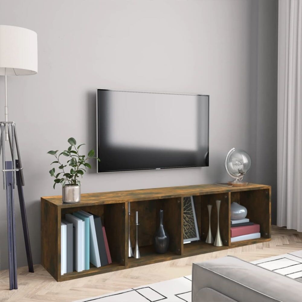 Maison Chic Meuble tv bois marron 143x30x36 cm Marron 143x36x30cm