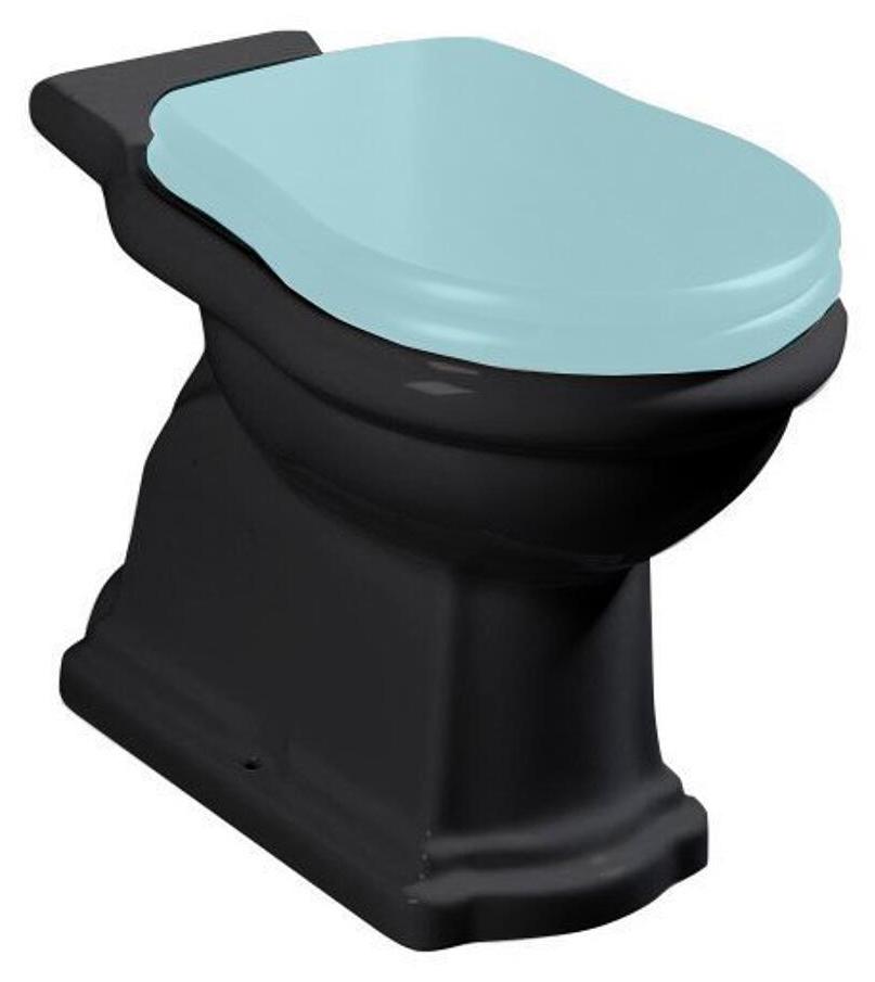 RETRO Kombi-WC 38,5x72cm, Abgang senkrecht, schwarz matt