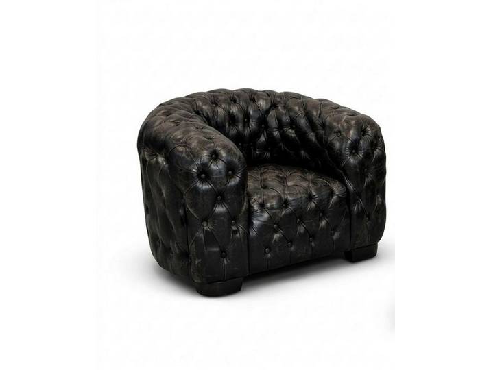 JVmoebel Chesterfield-Sessel Sessel bequem weich geräumig Chesterfield moderner Stil Schwarz (1-St), Made in Europa