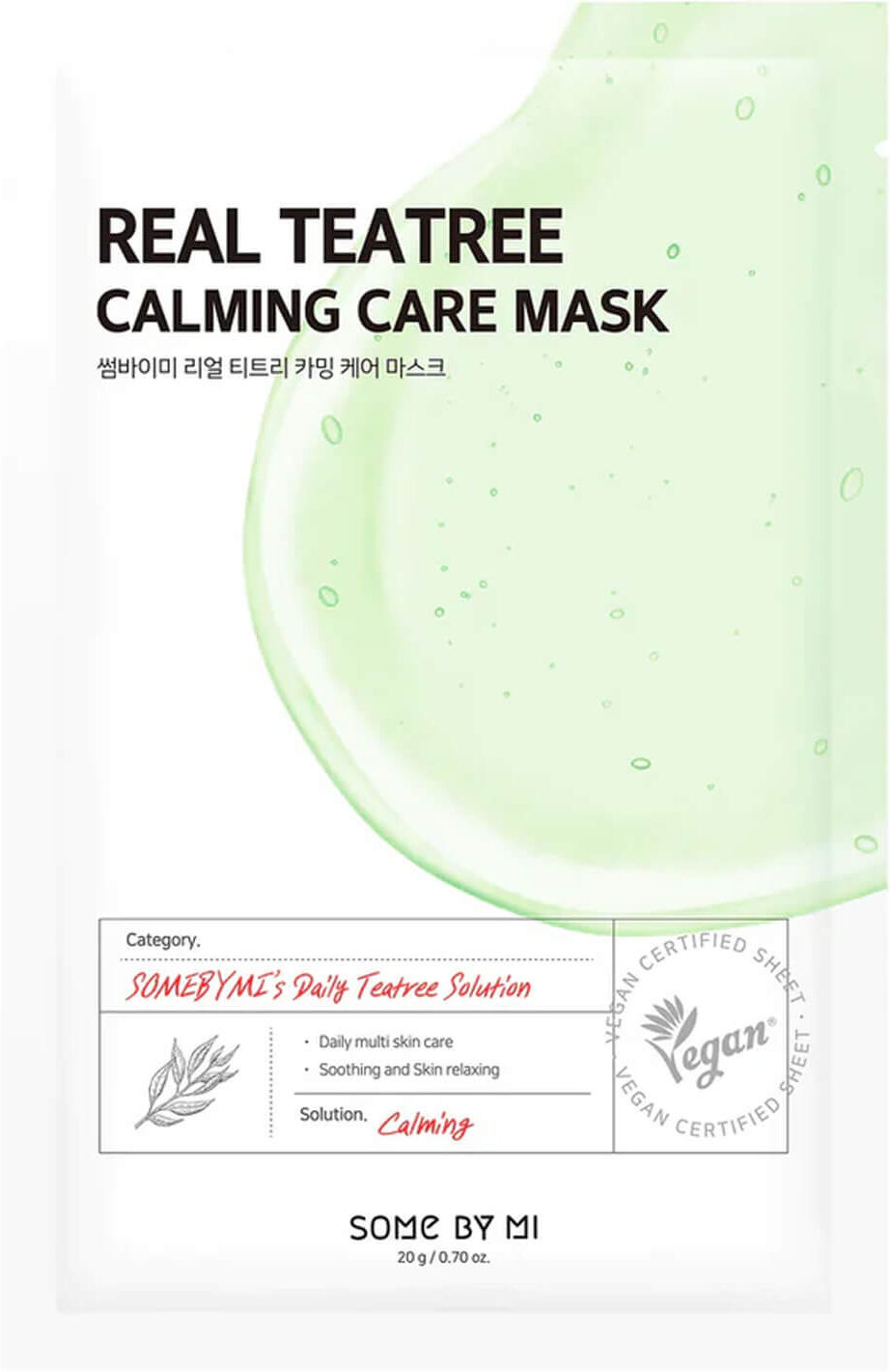SOME BY MI Real Tea Tree Calming Care Sheet Mask 20g