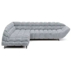 Ecksofa Gappa Stoff Grau Hellgrau