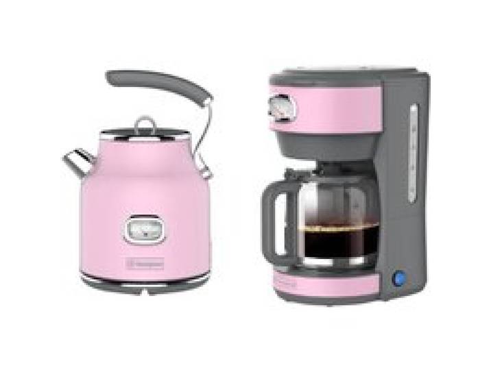 Westinghouse Retro Set 2 pièces bouilloire 1 7 L et cafetière filtre Rose