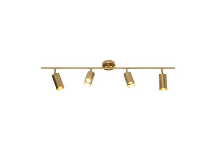 Plafonnier en métal et aluminium doré / laiton 100 cm