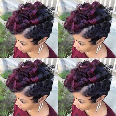 schwarze Perücken für Frauen kurze ombre braune schwarze lockige Haarperücken für schwarze Frauen synthetische kurze Perücken für schwarze Frauen afroamerikanische Frauenperücken