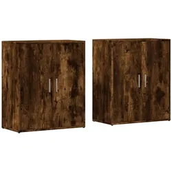 vidaXL Sideboards 2 Stk. Räuchereiche 60x31x70 cm Holzwerkstoff