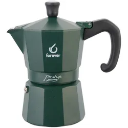 Forever Kaffeezubereiter Moka Prestige Induktion 6 Tassen, Espressokocher, Grün