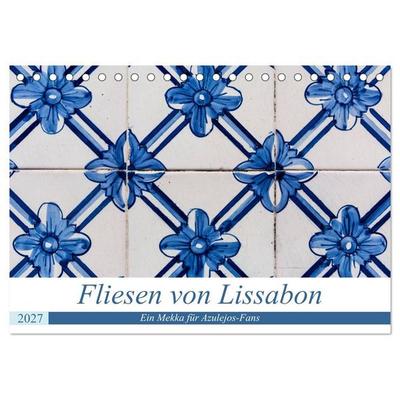 Fliesen von Lissabon (Tischkalender 2027 DIN A5 quer), CALVENDO Monatskalender