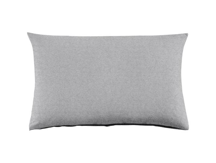 Kissenbezug Emma 65x100cm lightgrey - Farbe: hellgrau - Material: 100% Baumwoll-Flanell, Heather Melange Optik - Kissenbezug