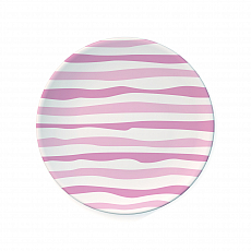 ORNAMIN Teller flach - Streifen - rosa - Ř23,5cm 305834