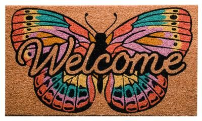 IH Casa Decor Coir Door Mat Butterfly - Welcome