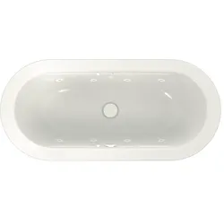 Bette Whirlsystem B380 - Weiße Messing-Badewanne mit Luftdosierung und 8 Düsen