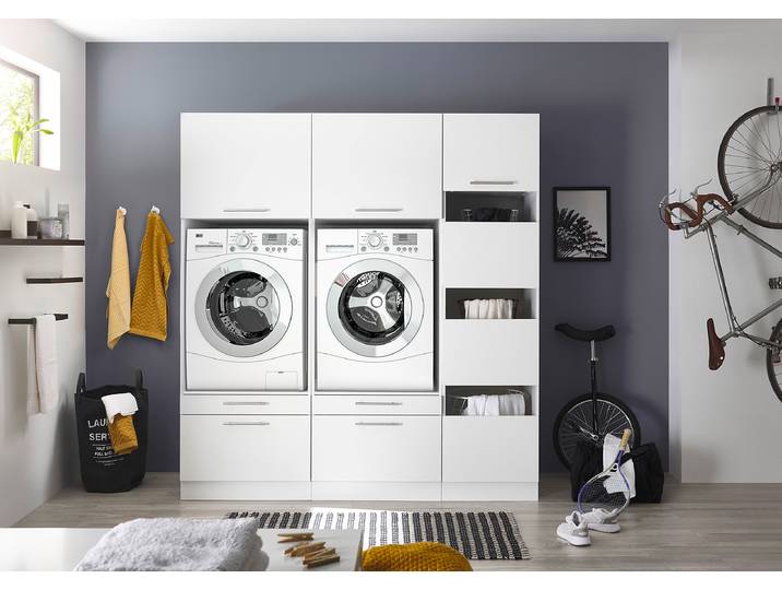Washtower Clara 3 parties C 185 x 200 x 68cm Blanc