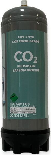 Waterrex Kulsyre/co2 - 1300gr. Flaske Til Drikkevandskølere