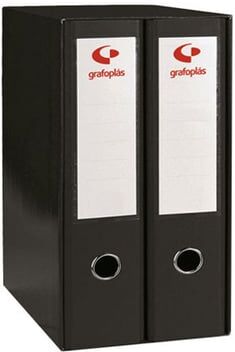 Grafoplas Pasta de Arquivo Dupla A4   Alavanca   290X350X160   Preto