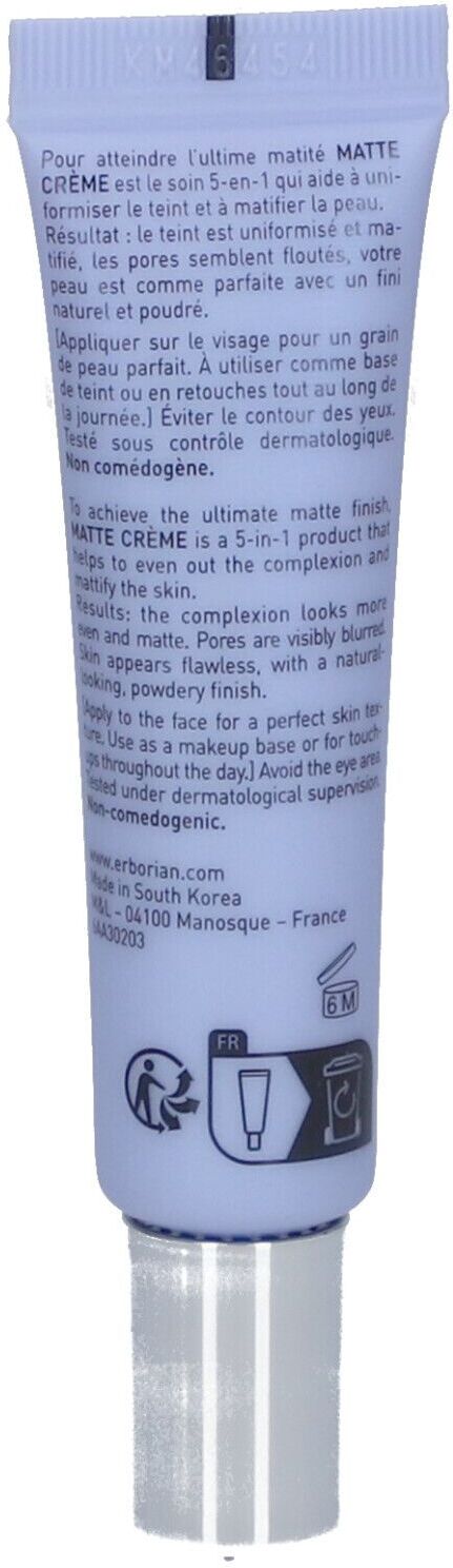 erborian Korean Skin Therapy Matte Crème 15 ml Creme